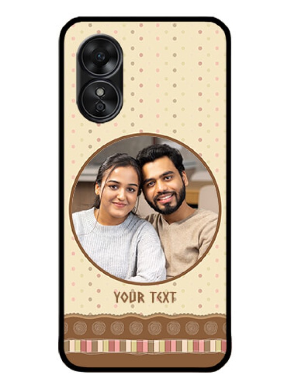 Custom Oppo A17 Custom Metal Phone CaseBrown Dotted Mobile Case Design