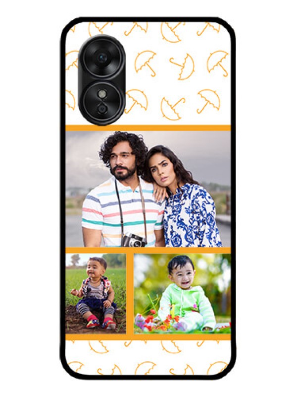 Custom Oppo A17 Custom Metal Phone CaseYellow Pattern Design