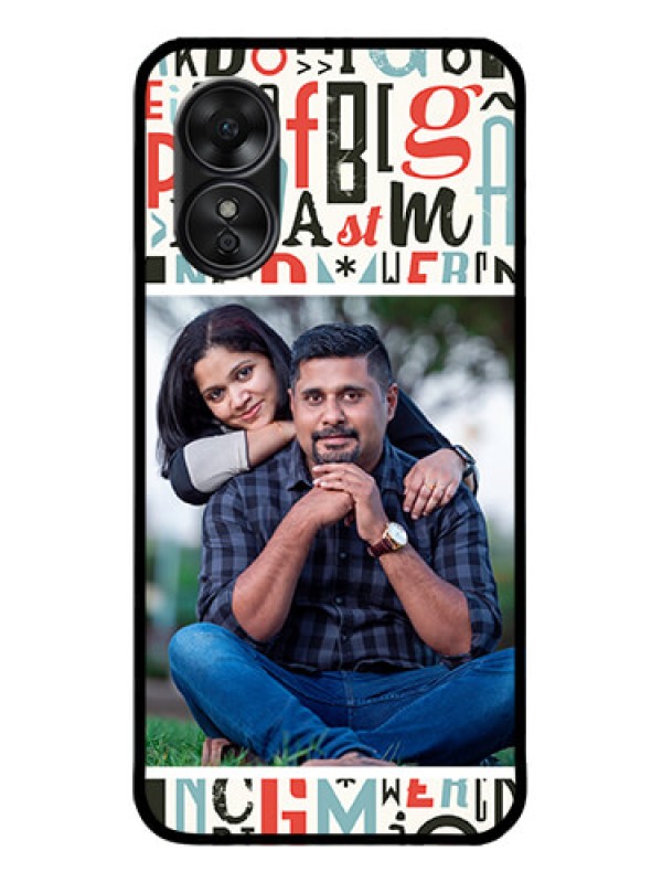 Custom Oppo A17 Custom Metal Phone CaseAlphabet Design