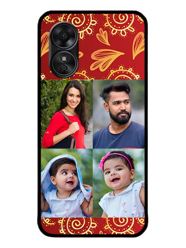 Custom Oppo A17 Custom Metal Phone Case4 Image Traditional Design