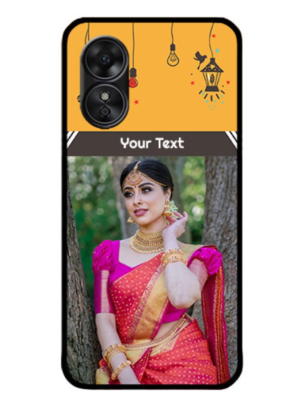 Custom Oppo A17 Custom Metal Phone CaseWith Family Picture And Icons