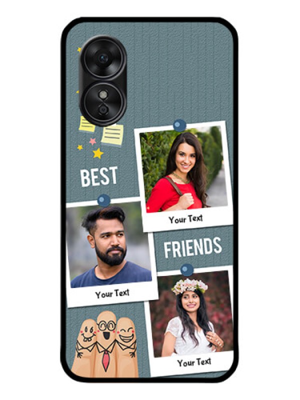 Custom Oppo A17 Custom Metal Phone CaseSticky Frames And Friendship Design