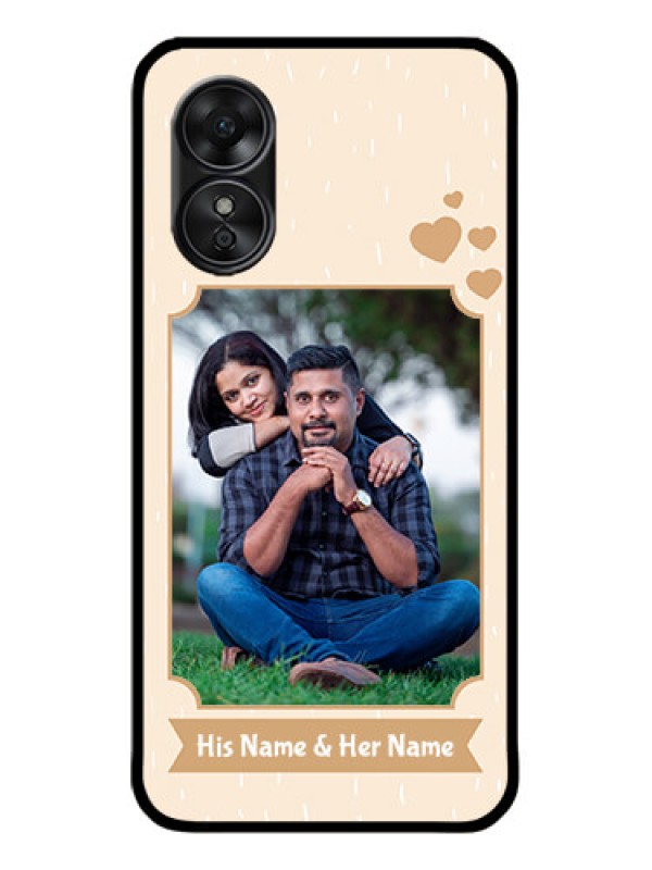 Custom Oppo A17 Custom Metal Phone CaseWith Confetti Love Design