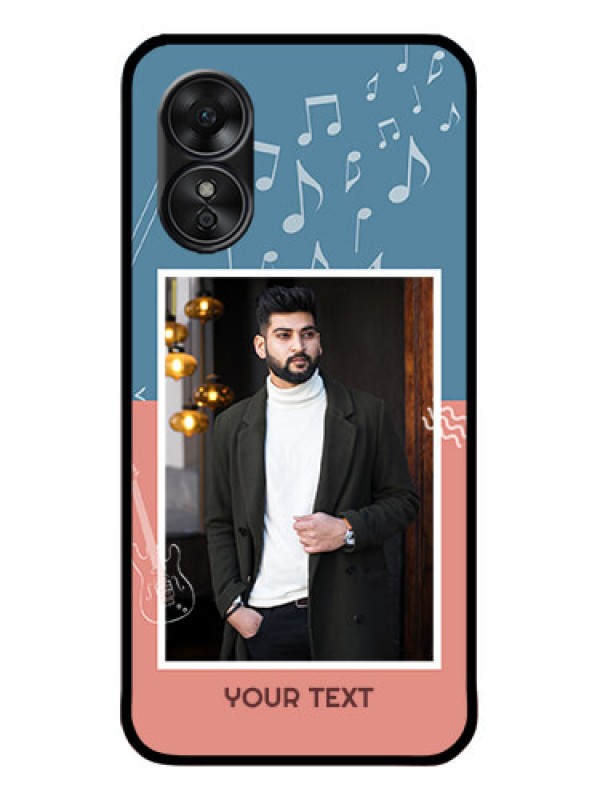 Custom Oppo A17 Custom Metal Phone CaseWith Color Musical Note Design