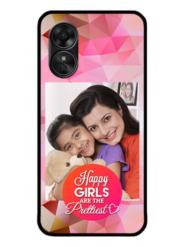 Custom Oppo A17 Custom Metal Phone CaseAbstract Triangle Design