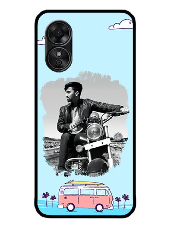 Custom Oppo A17 Custom Metal Phone CaseTravel and Adventure Design