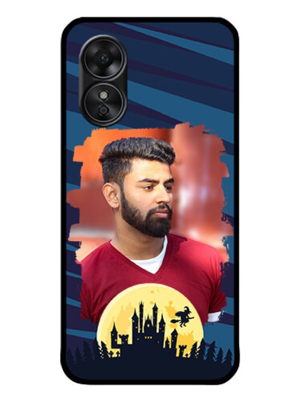 Custom Oppo A17 Custom Metal Phone CaseHalloween Witch Design