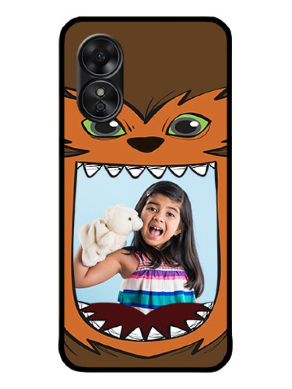 Custom Oppo A17 Custom Metal Phone CaseOwl Monster Back Case Design