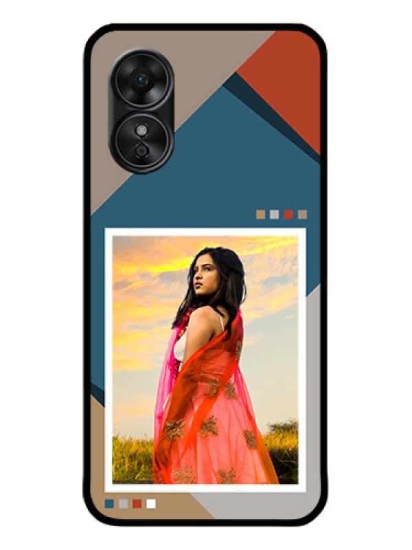 Custom Oppo A17 Custom Metal Phone CaseRetro Color Pallet Design