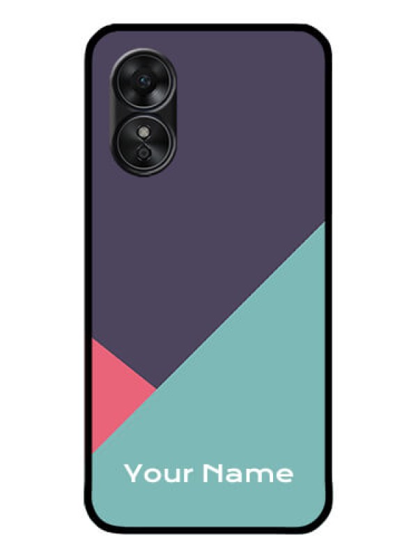 Custom Oppo A17 Custom Metal Phone CaseTri Color Abstract Design