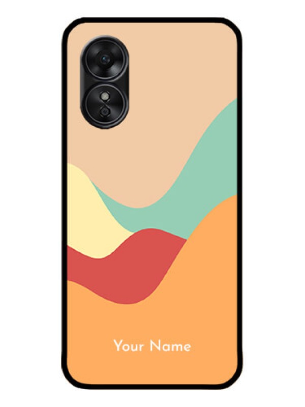 Custom Oppo A17 Custom Metal Phone CaseOcean Waves Multi - Colour Design