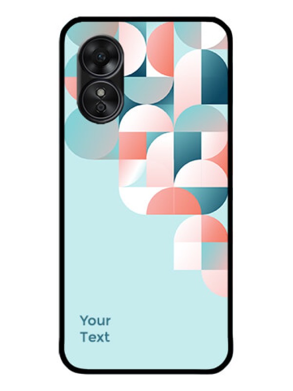 Custom Oppo A17 Custom Metal Phone CaseStylish Semi - Circle Pattern Design