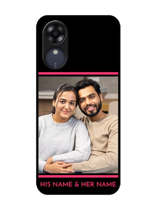 Custom Oppo A17k Custom Metal Phone Case - With Add Text Design