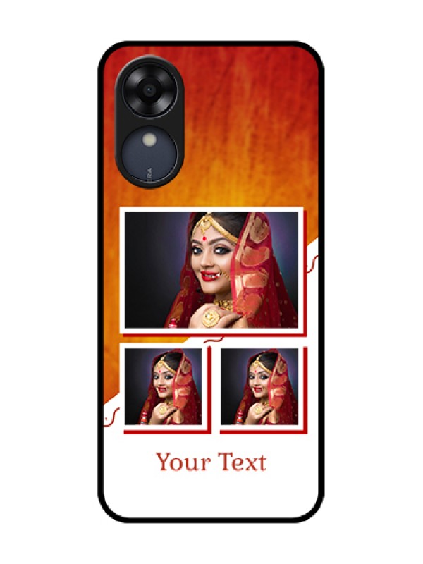 Custom Oppo A17k Custom Metal Phone Case - Wedding Memories Design