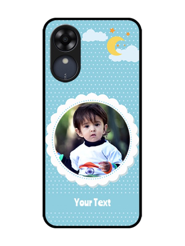 Custom Oppo A17k Custom Metal Phone Case - Violet Pattern Design