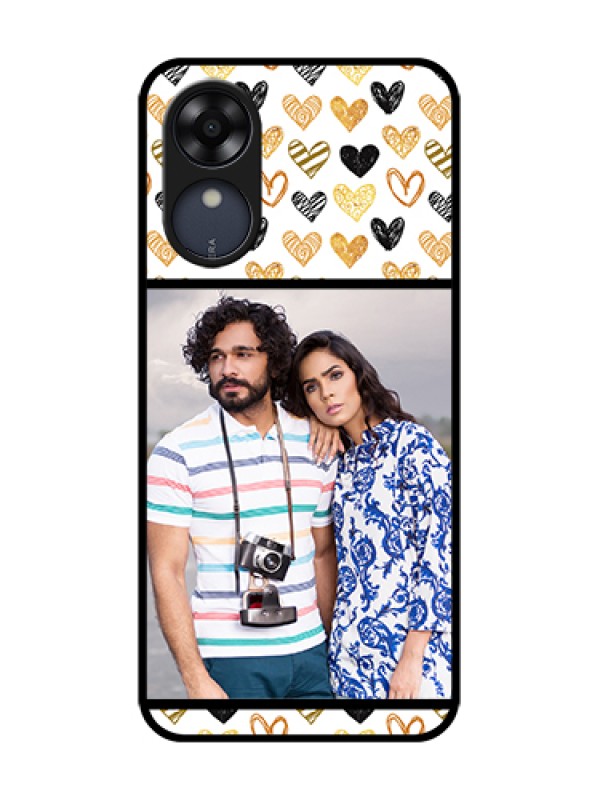 Custom Oppo A17k Custom Metal Phone Case - Love Symbol Design