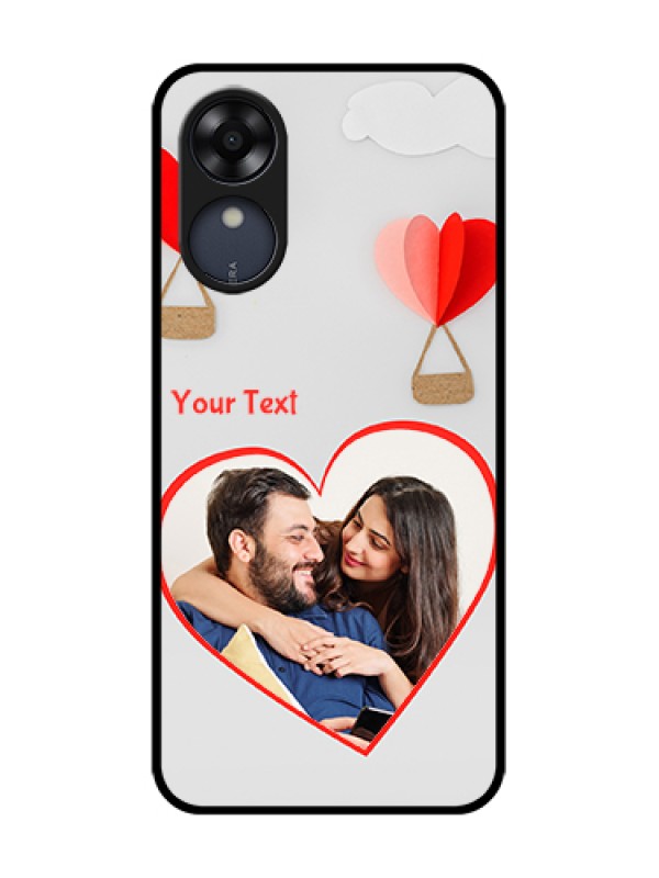 Custom Oppo A17k Custom Metal Phone Case - Parachute Love Design