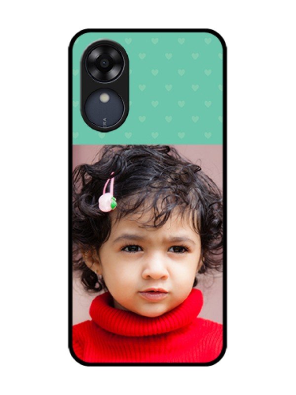 Custom Oppo A17k Custom Metal Phone Case - Lovers Picture Design