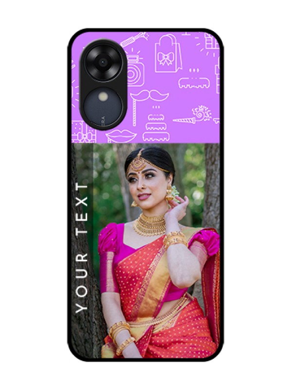 Custom Oppo A17k Custom Metal Phone Case - Birthday Icons Design