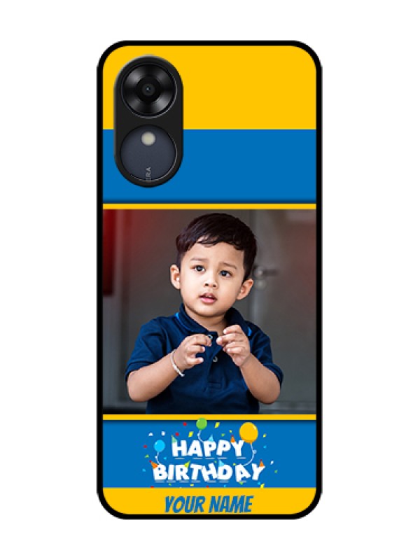 Custom Oppo A17k Custom Metal Phone Case - Birthday Wishes Design