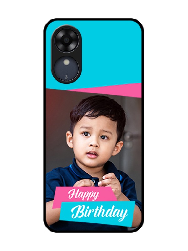 Custom Oppo A17k Custom Metal Phone Case - Image Holder With 2 Color Design