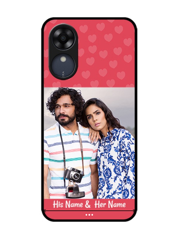 Custom Oppo A17k Custom Metal Phone Case - Simple Love Design