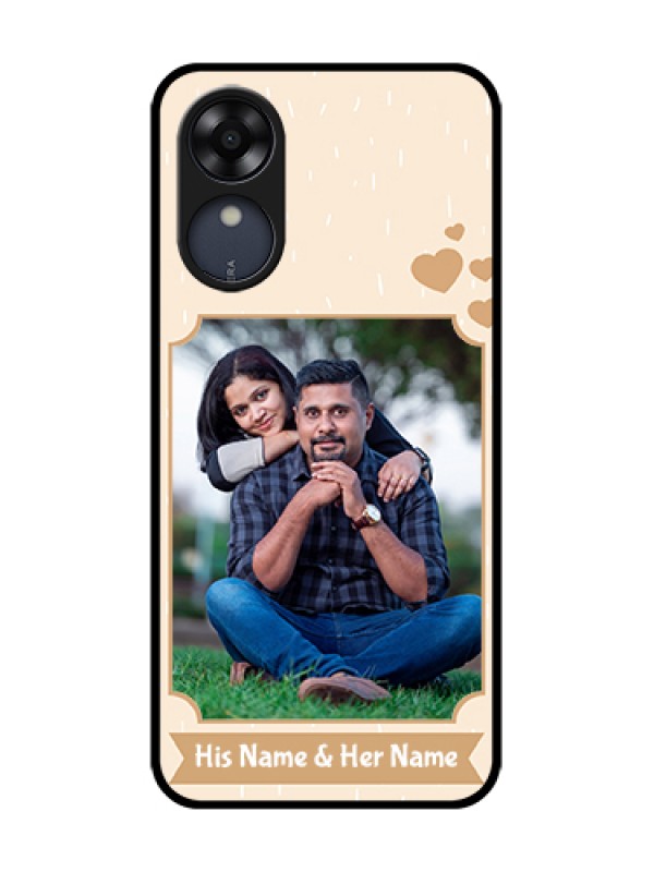 Custom Oppo A17k Custom Metal Phone Case - With Confetti Love Design