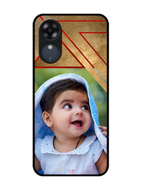 Custom Oppo A17k Custom Metal Phone Case - Gradient Abstract Texture Design