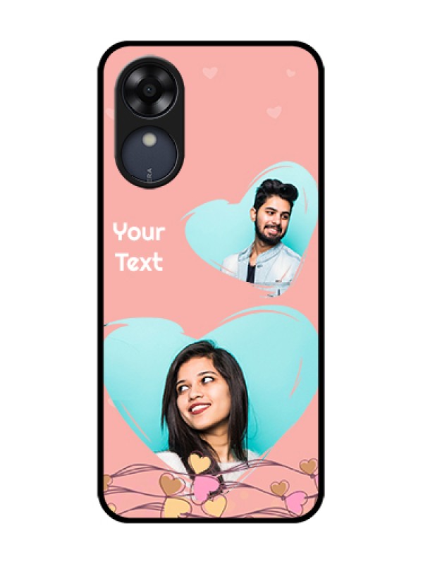 Custom Oppo A17k Custom Metal Phone Case - Love Doodle Design