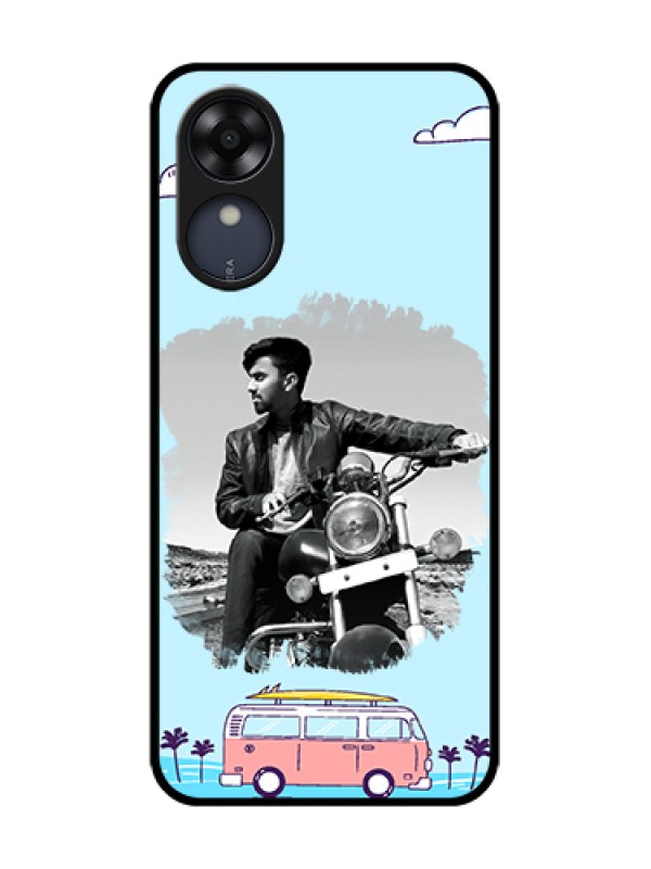 Custom Oppo A17k Custom Metal Phone Case - Travel and Adventure Design