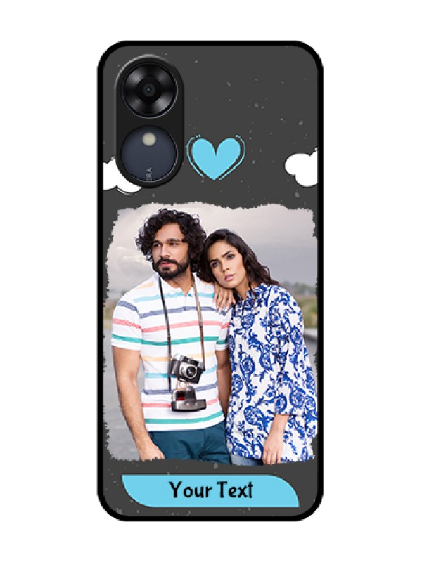 Custom Oppo A17k Custom Metal Phone Case - Splashes With Love Doodles Design