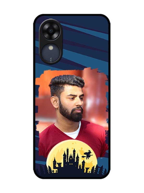 Custom Oppo A17k Custom Metal Phone Case - Halloween Witch Design