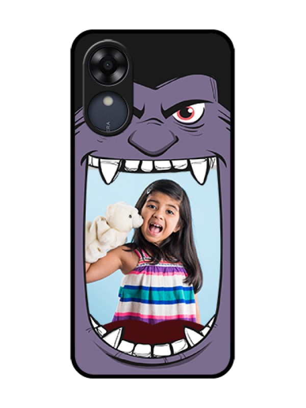 Custom Oppo A17k Custom Metal Phone Case - Angry Monster Design