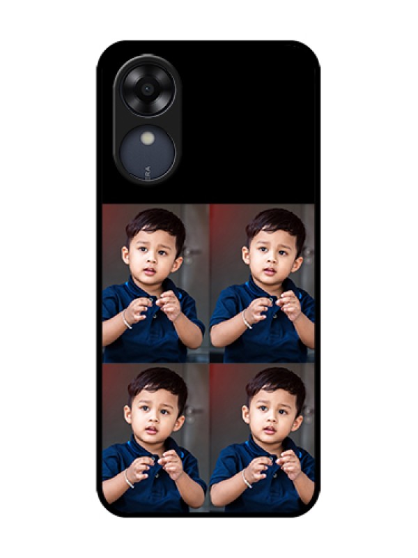 Custom Oppo A17k Custom Metal Phone Case - 4 Image Holder Design