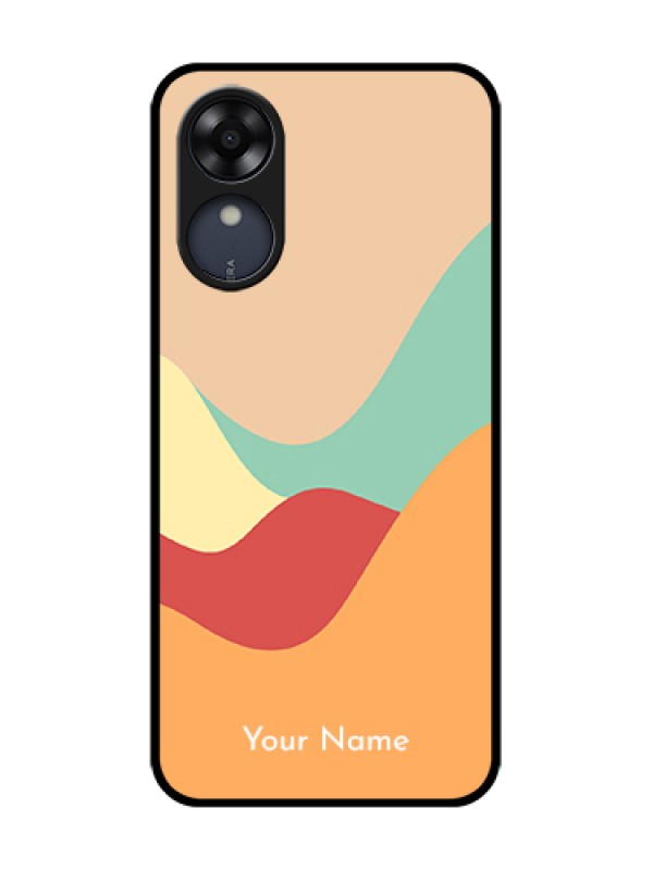 Custom Oppo A17k Custom Metal Phone Case - Ocean Waves Multi - Colour Design