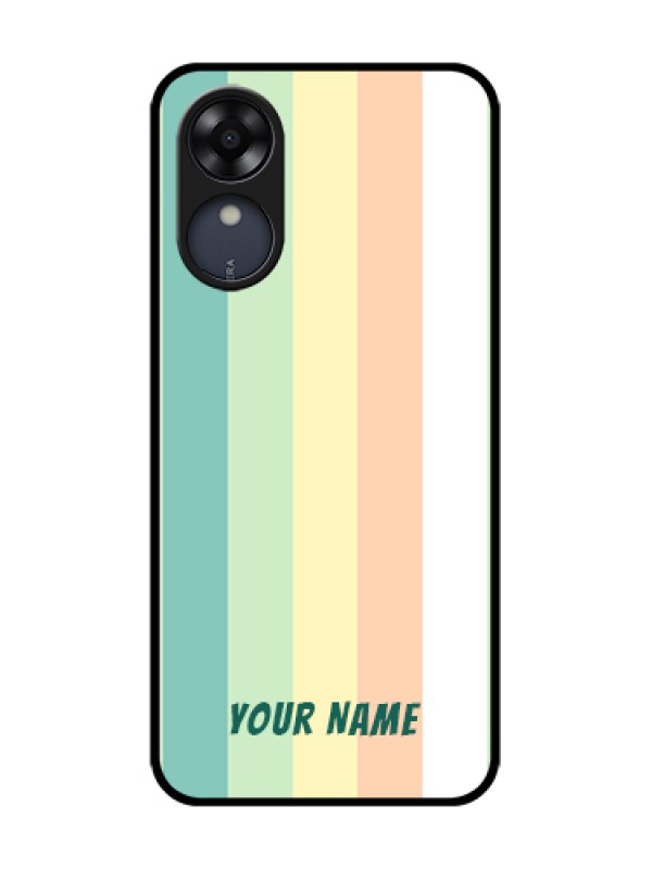 Custom Oppo A17k Custom Metal Phone Case - Multi - Colour Stripes Design