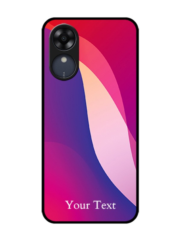 Custom Oppo A17k Custom Metal Phone Case - Digital Abstract Overlap Design