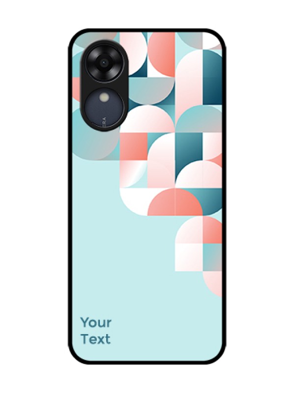 Custom Oppo A17k Custom Metal Phone Case - Stylish Semi - Circle Pattern Design