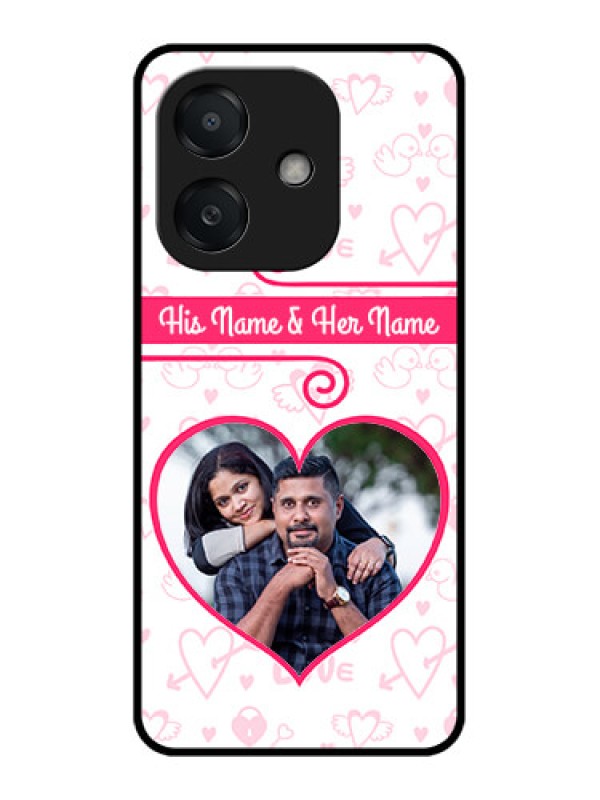 Custom Oppo A3 5G Custom Metal Phone Case - Heart Shape Love Design