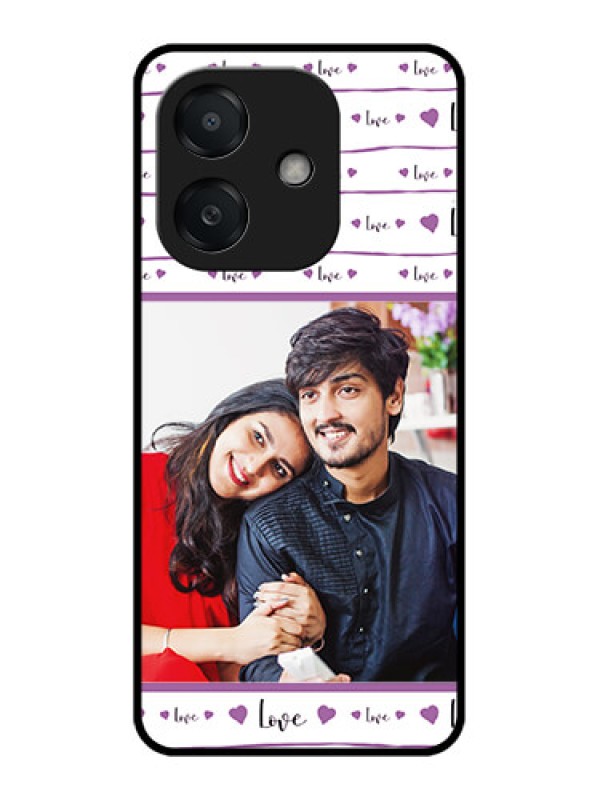 Custom Oppo A3 5G Custom Metal Phone Case - Couples Heart Design