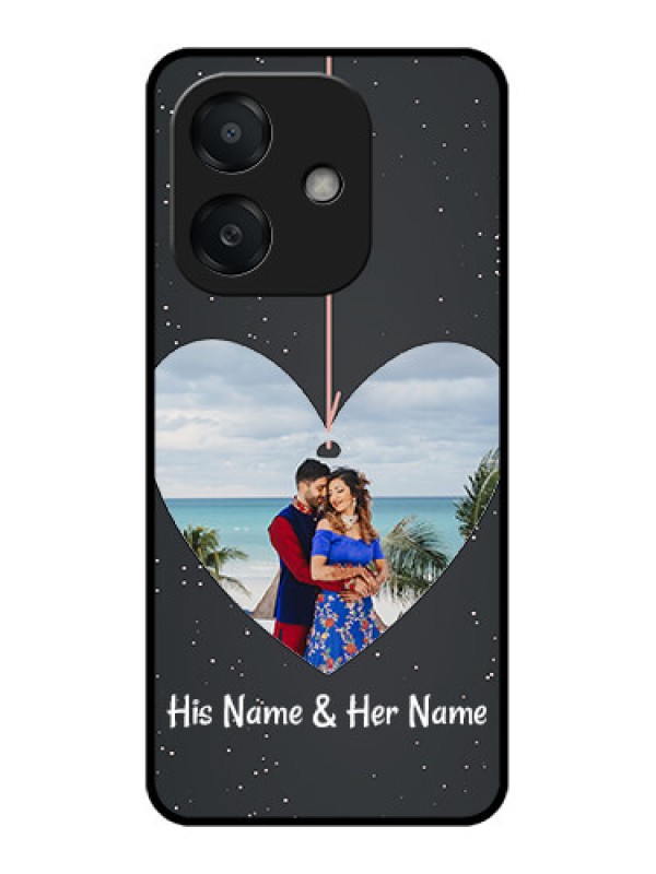 Custom Oppo A3 5G Custom Metal Phone Case - Hanging Heart Design