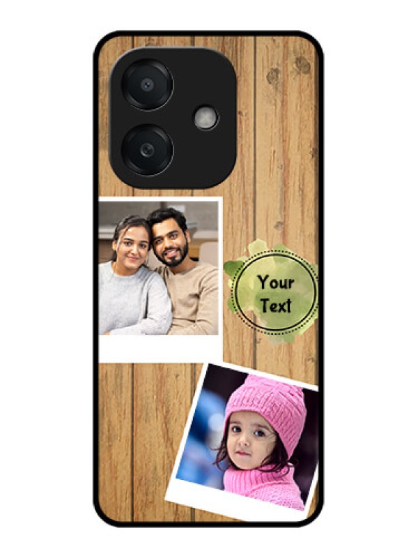 Custom Oppo A3 5G Custom Metal Phone Case - Wooden Texture Design