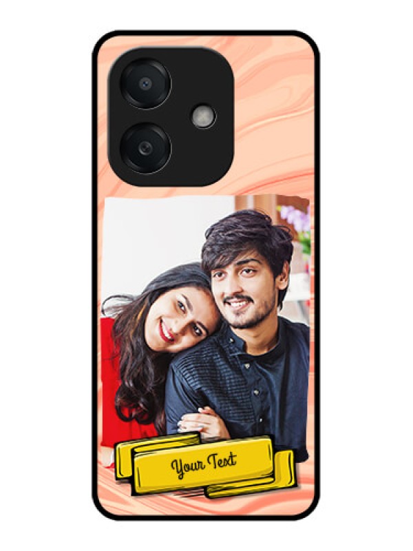 Custom Oppo A3 5G Custom Metal Phone Case - Marble Texture Design