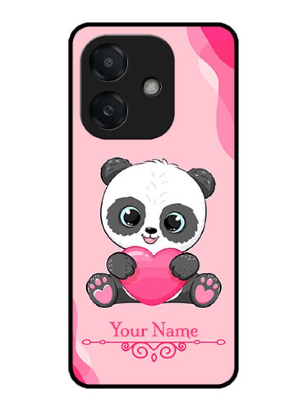 Custom Oppo A3 5G Custom Metal Phone Case - Cute Panda Design
