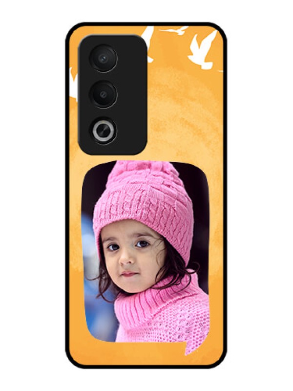 Custom Oppo A3 Pro 5G Custom Metal Phone CaseWater Color Design With Bird Icons