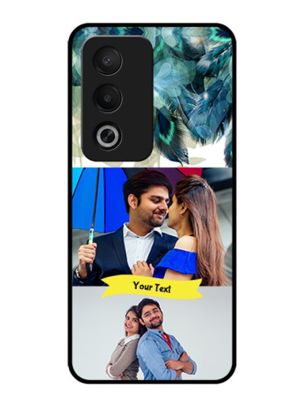 Custom Oppo A3 Pro 5G Custom Metal Phone CaseImage With Boho Peacock Feather Design