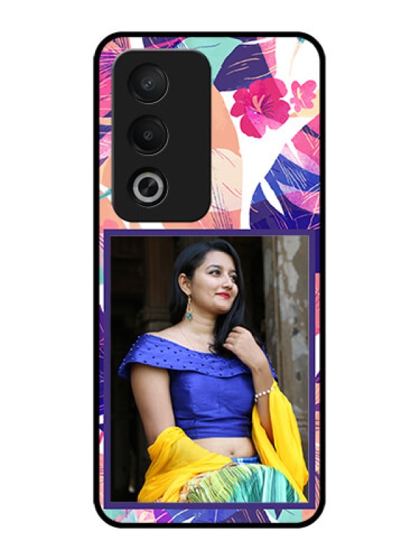 Custom Oppo A3 Pro 5G Custom Metal Phone CaseAbstract Floral Design