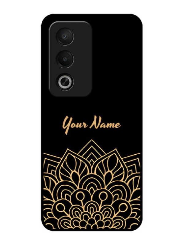 Custom Oppo A3 Pro 5G Custom Metal Phone CaseGolden Mandala Design