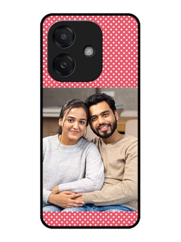 Custom Oppo A3X 4G Custom Metal Phone Case - White Dotted Design