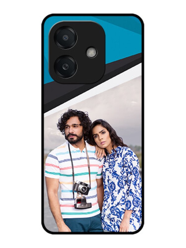 Custom Oppo A3X 4G Custom Metal Phone Case - Simple Pattern Photo Upload Design